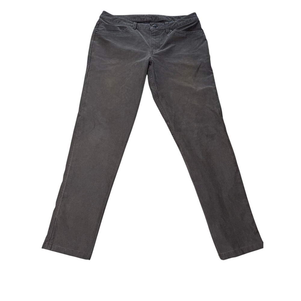 Lululemon ABC 5 Pocket Pants Mens Charcoal Gray Canvas Casual Straight Leg 34